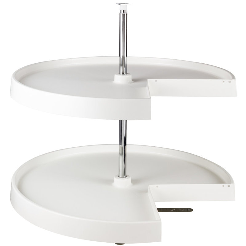 28" Pie-Cut Plastic Lazy Susan, 32" H x 28" W x 28" D