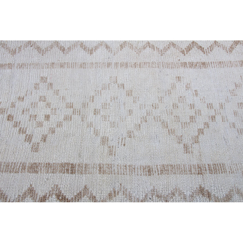 Tapis de couloir rétro en laine avec motif décoratif et couleurs vives