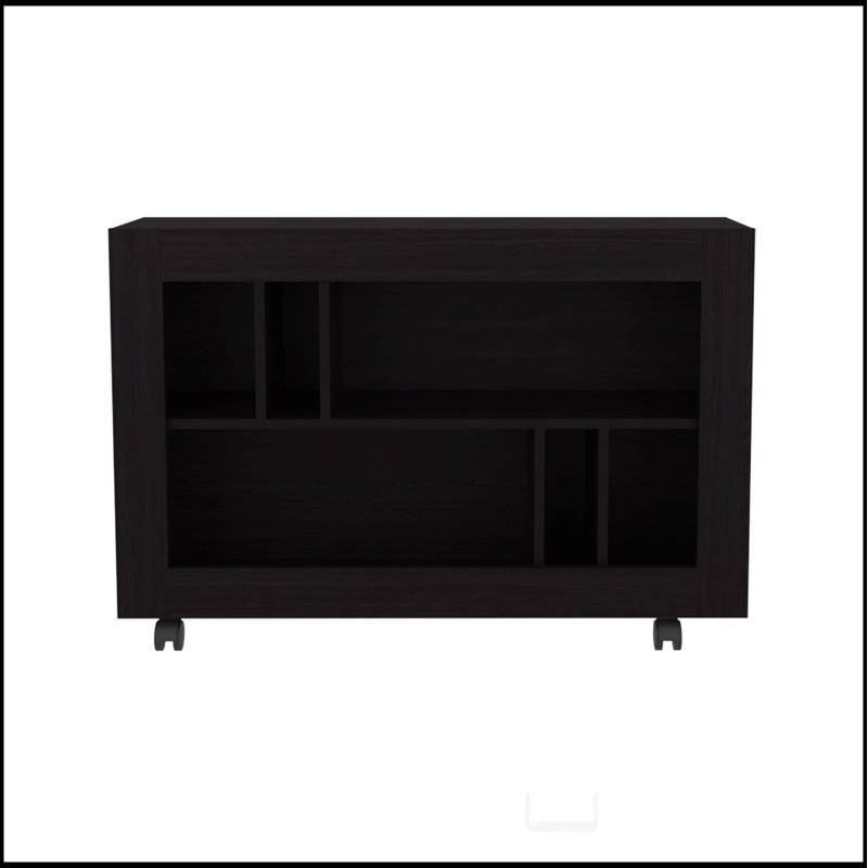 Console en mélamine avec rangement ouvert Wengue