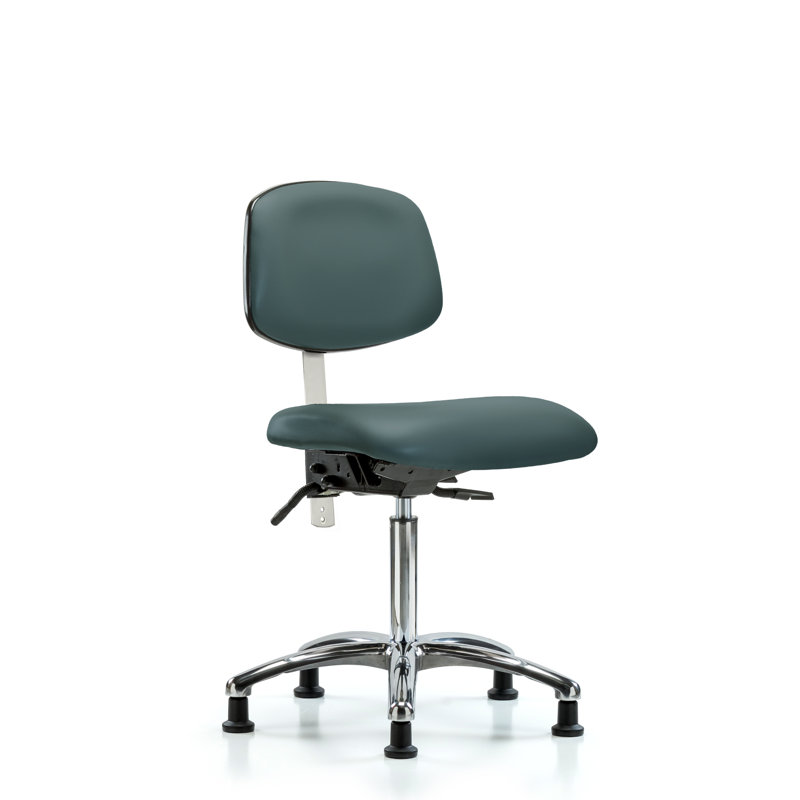 Mia Task Chair, Colonial Blue, Glides, Not Included