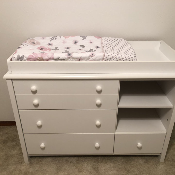 coastal beach changing table dresser South Shore Savannah, Coastal Changing table, Narrow White