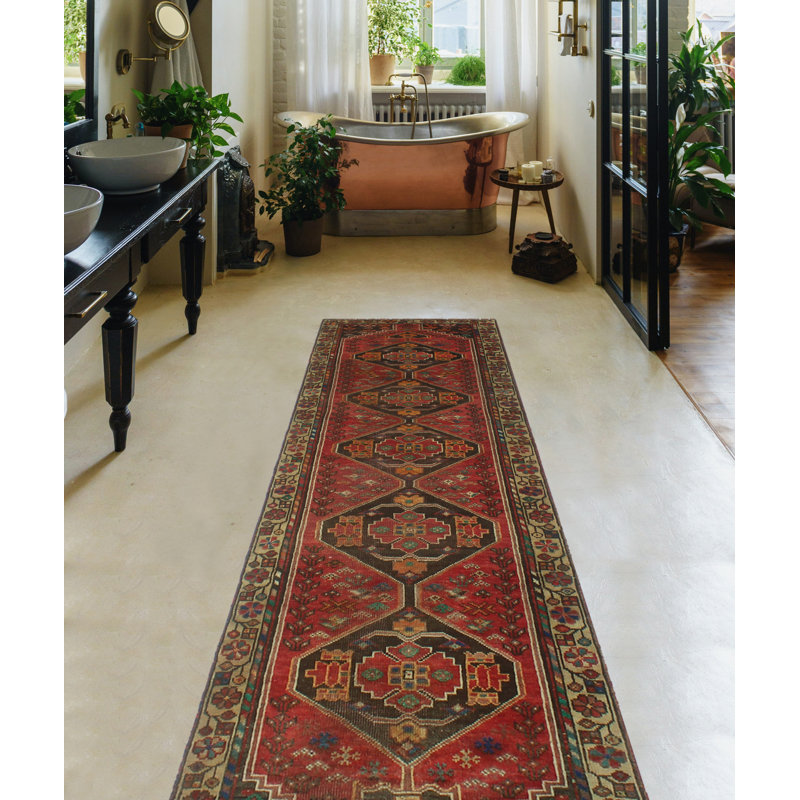 Keasya One-of-a-Kind 2'9" X 10'6" 1980s Runner Wool Area Rug in