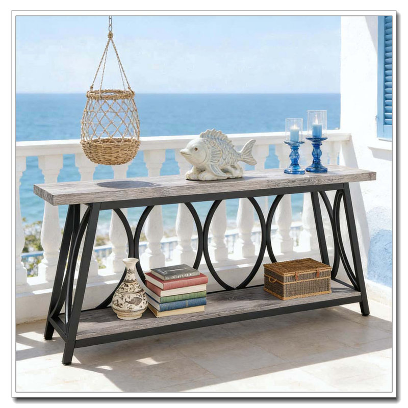 2-Tier Hall Table, Gray