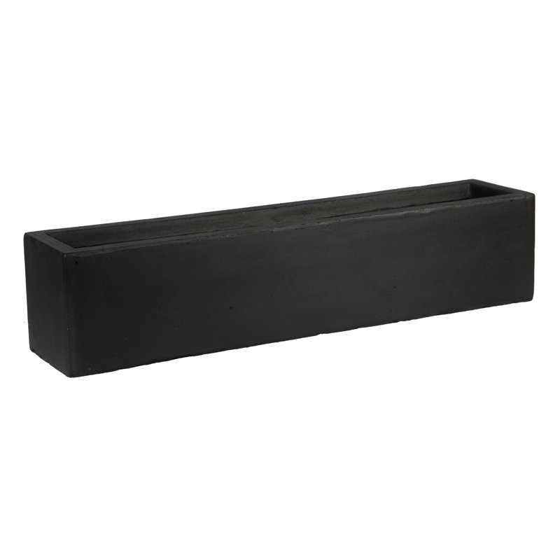 Window Flower Box Planter, Frostproof Outdoor Plant Pot, Narrow Garden Planter with Drainage Holes, Concrete Effect Windowsill Planter