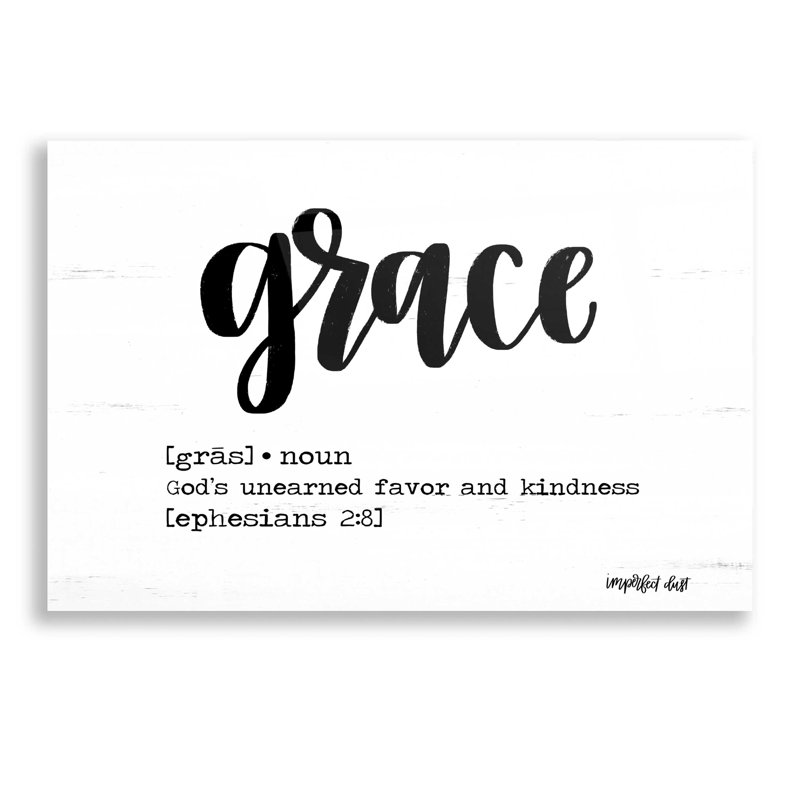 «Grace» par imperfect dust - art textuel non encadré, H 12 po x l 16 po x P 0,13 po