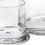 Ensemble de deux carafe en verre transparent sans pied et verre