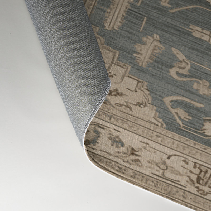 Tapis beige d'intérieur et d'extérieur, Rectangle 5 pi x 7 pi