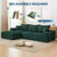 Canapé modulaire en L surdimensionné de 110 po avec méridienne droite, canapé Cloud avec velours côtelé et mousse à mémoire de forme, avec coussins décoratifs-1474782764