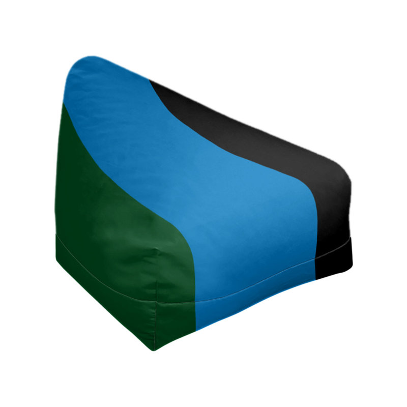 Fauteuil à billes Washington, 27 po x 27 po x 30 po, Vert de Good Land / bleu des Grands Lacs / noir
