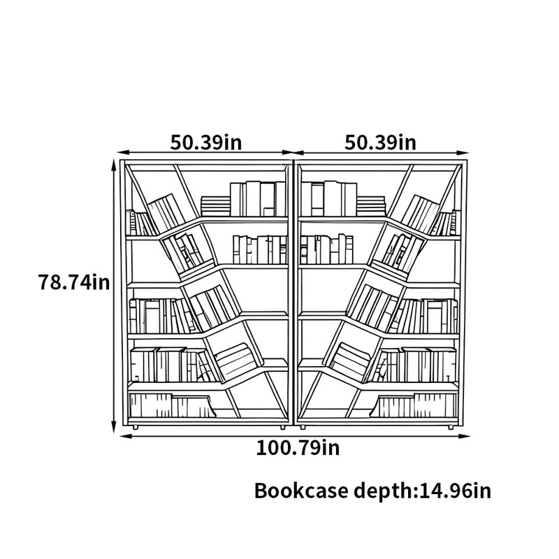 Minimalist style bookcase