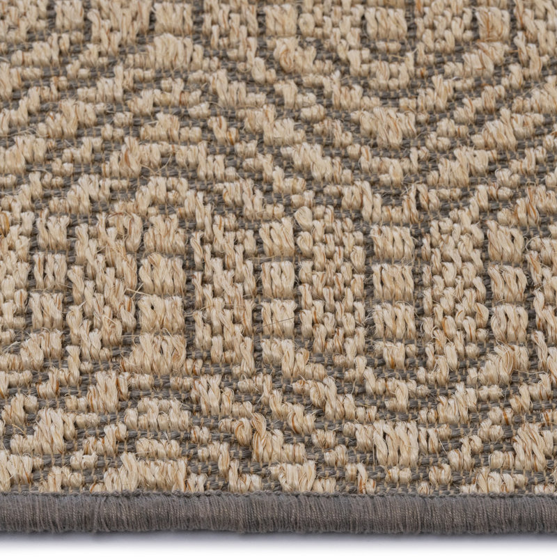 Chloey Jute/Sisal Geometric Indoor Rug, Rectangle 3' x 5'