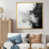 Toile avec cadre flottant or