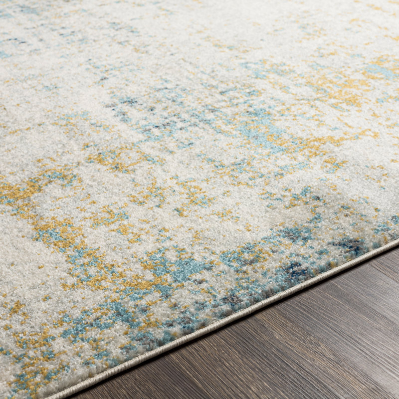 Mckeel Abstract Indoor Rug, Rectangle 5'3" x 7'
