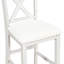Ensemble de 5 tables de bar en bois à hauteur de comptoir avec 4 chaises, blanc-672811306