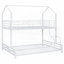 Structure de grand lit en métal avec lit simple au-dessus de la taille double, sans sommier tapissier, robuste et durable-1161739544