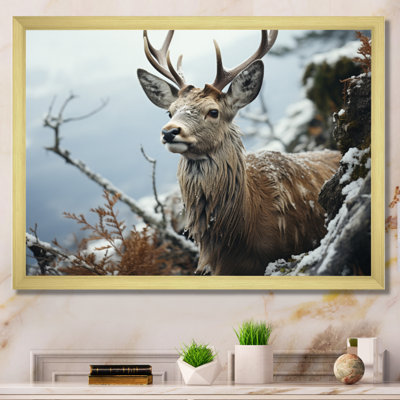«Winter Deer», photographie monochrome II sur toile
