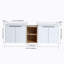 Meuble-lavabo double 59,6 po avec plateau en céramique Alysea