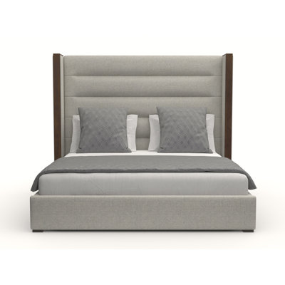 Ally Upholstered Wingback Bed
