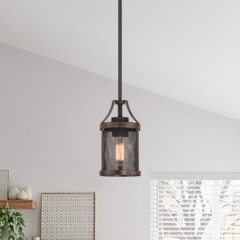 1 - Light Simple Pendant, Walnut