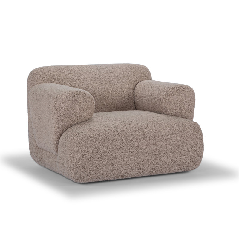 Kuma Club Chair, Brown Sherling
