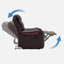 Fauteuil inclinable à massage manuel en cuir polyuréthane-965191289