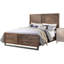  Lit en bois massif brun et noir Brighton - grand, noir et brun