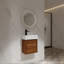 Meuble-lavabo mural moderne avec lavabo en céramique et porte à fermeture en douceur-881430688