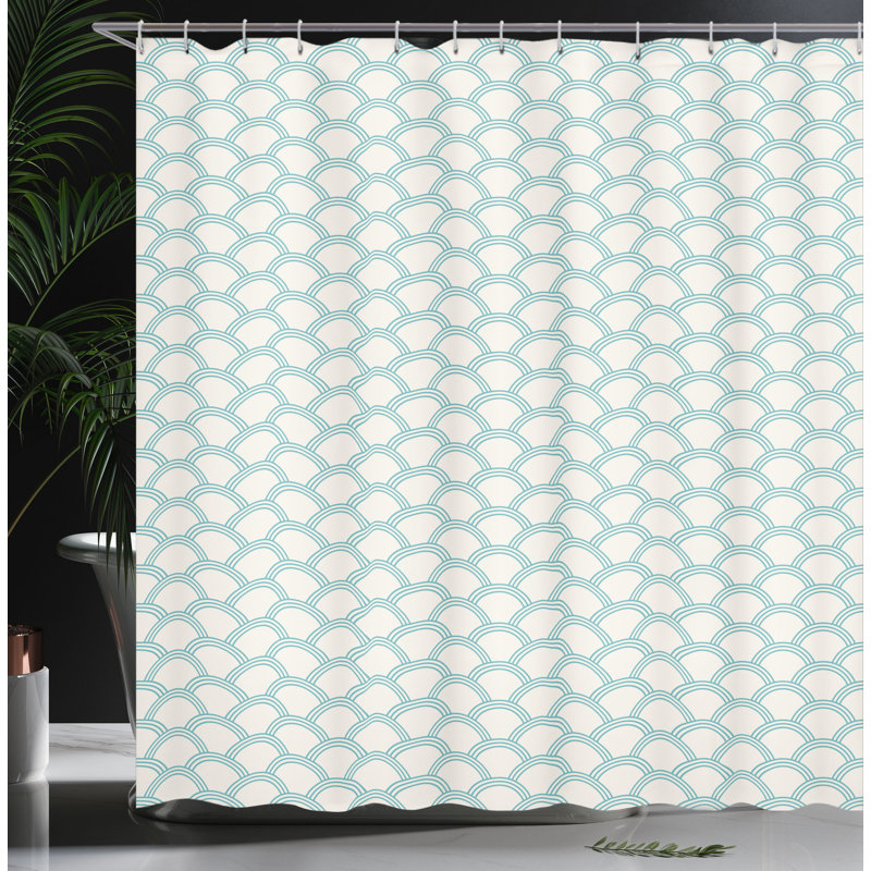 Shower Curtain with Hooks Included, 70"H x 69"W