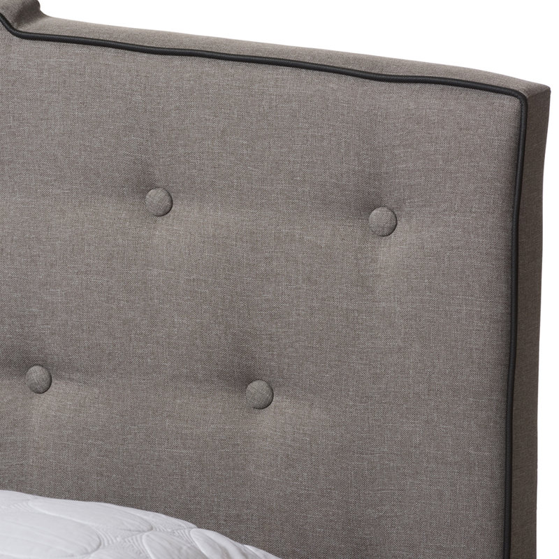 Gandert Upholstered Standard Bed, Gray, King