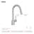 Moen Adler MotionSense Wave Single Handle Pulldown Kitchen Faucet with Power Clean Technology-73325975