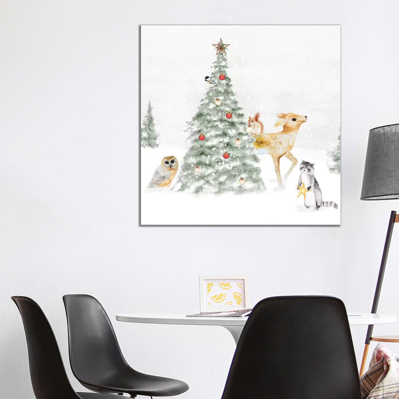 Woodland Christmas II by Janice Gaynor - Wrapped Canvas Painting, 93.98 cm H x 93.98 cm W x 3.175 cm D