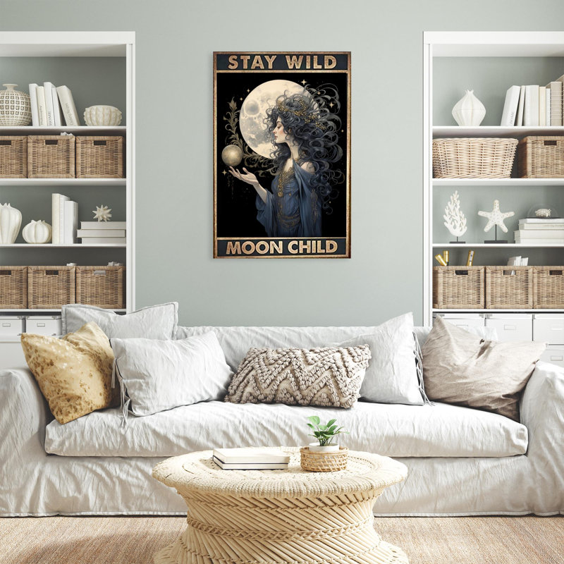 Witch Stay Wild Moon Child - 1 pièce, impression sur toile tendue, H 36 po x l 24 po x P 1,25 po