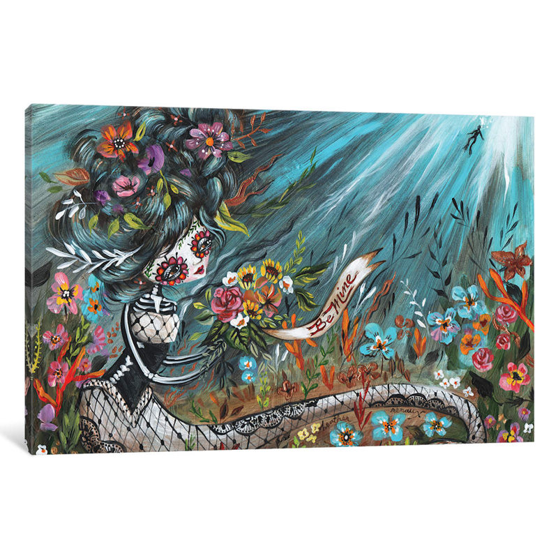 Be Mine Mermaid by Heather Renaux - Wrapped Canvas Giclée Art Print, 66.04 cm H x 45.72 cm W x 1.91 cm D