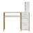 Trea 42.5'' Vanity Makeup Desk with Open Shelves and Drawers, Manicure Desk with Metal Frame