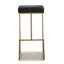 Stainless Steel,Vegan Leather Accent Stool-1770744274