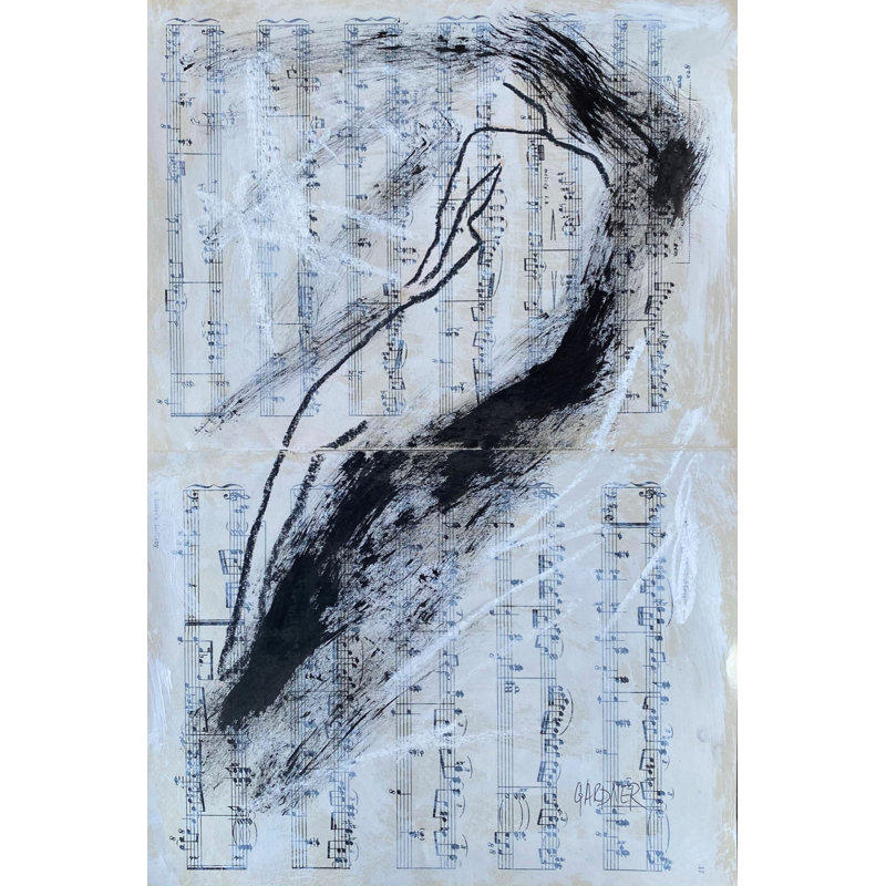 Repose Print by Dina Gardner, Black Framed Paper, 30" H x 24" W