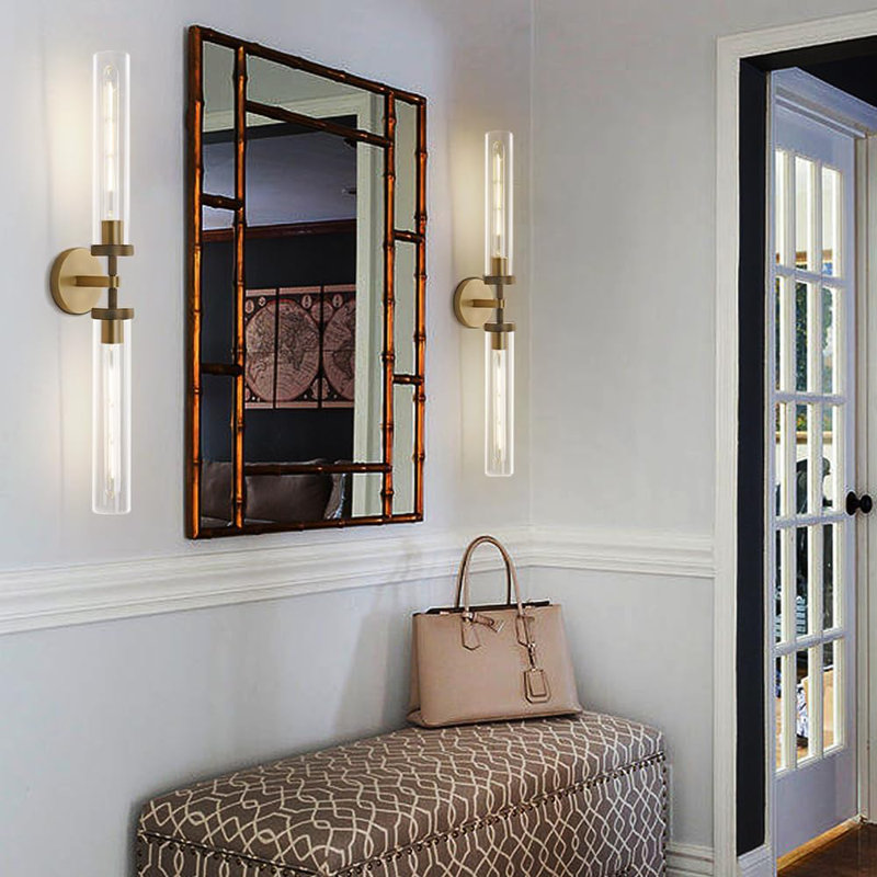 Twining 2 - Light Wallchiere Armed Sconce Gold Wall Sconces Mount Wall Lights(Including Bulbs), Brass
