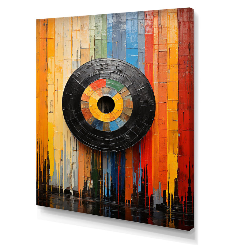 Acoustique Serenity Vinyle Disque I - Vinyle disques Art mural, Toile tendue, H 40 po x l 30 po x P 1,5 po