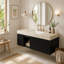 Meuble-lavabo flottant mural 48 po avec lavabo, 48 po, noir pour rangement de salle de bain-2849893-2849888-2849890