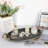 Galvanized Metal Iron Oval Tray With Rope Handle Farmhouse Serving Tray,Brown Gray