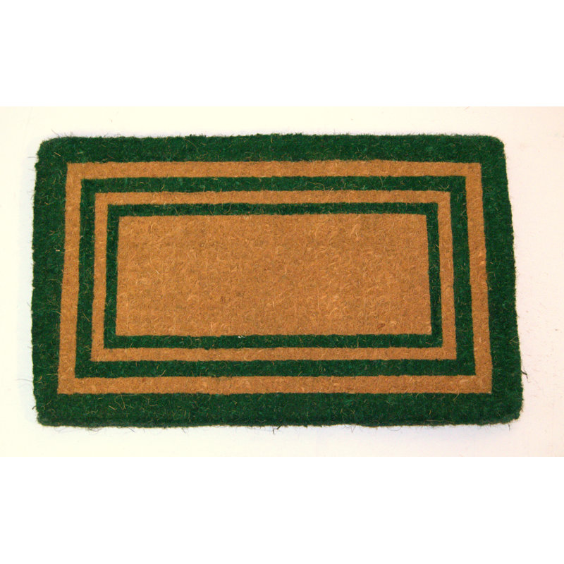 Paillasson Balmer, 1 pi 6 po x 2 pi 6 po, Brun / vert