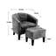 Fauteuil demi-tonneau avec repose-pieds de 29,13 po de largeur-806263427