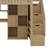 Wood Loft Bed With Built-In Desk, LED, Storage Shelves, Cabinets And Staircase-1909810757
