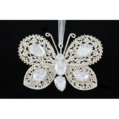 Figurine suspendue papillon en gemme