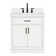 Tidworth 30'' Solid Wood Single Bathroom Vanity with 1.5'' White Quartz Top, Rectangular Sink