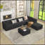 Canapé d'angle Canapé modulaire compressé Canapé en velours côtelé de style minimaliste moderne, canapé-lit pour le salon, la chambre à coucher, canapé-lit Comfy-344495973