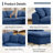 Comfy Boneless L Shaped Sectional Modular Cloud Sofa with Ottoman, Oversized Compression Deep Seat Couch, 3 Seater Living Room Set-910451958