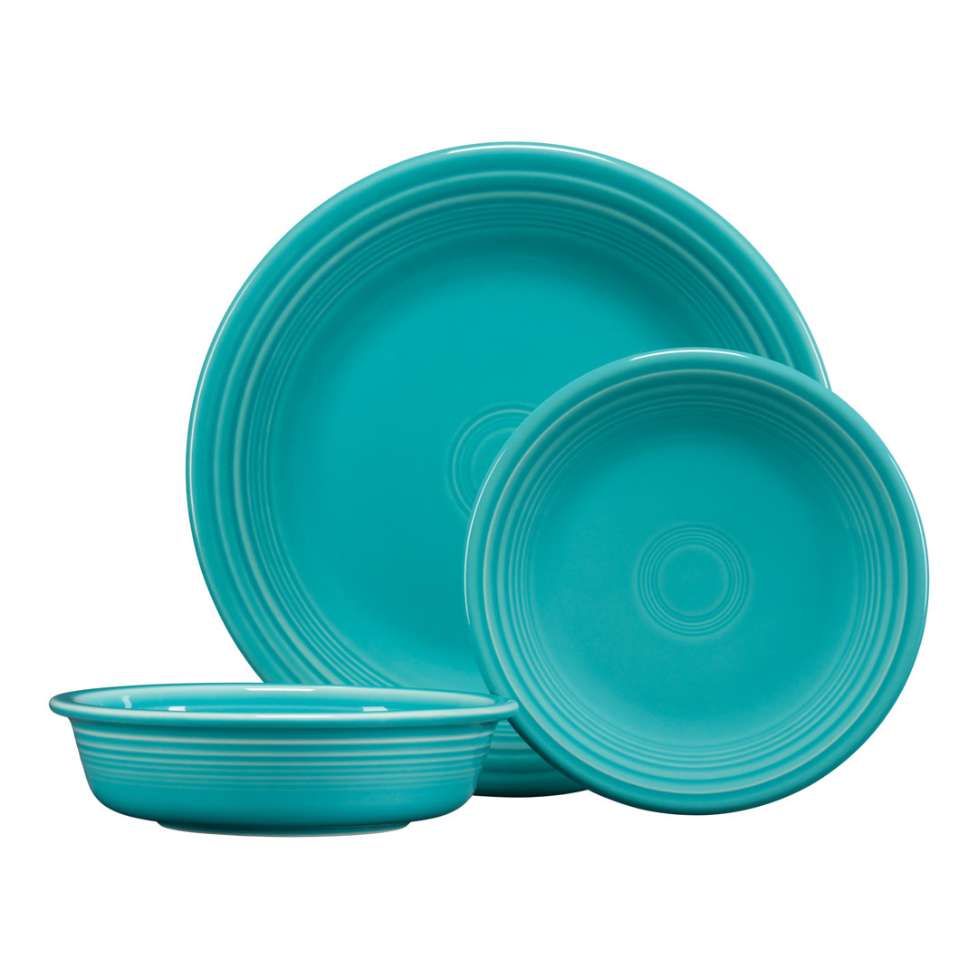 Fiesta Classic Rim 3-Piece Place Setting, Service for 1 Fiesta