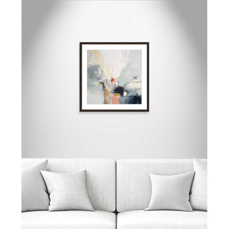 «Ethereal Blue Beats II» par Irena Orlov, L 23,5 po x H 23,5 po, Imprimé mat, Noyer à grain ouvert