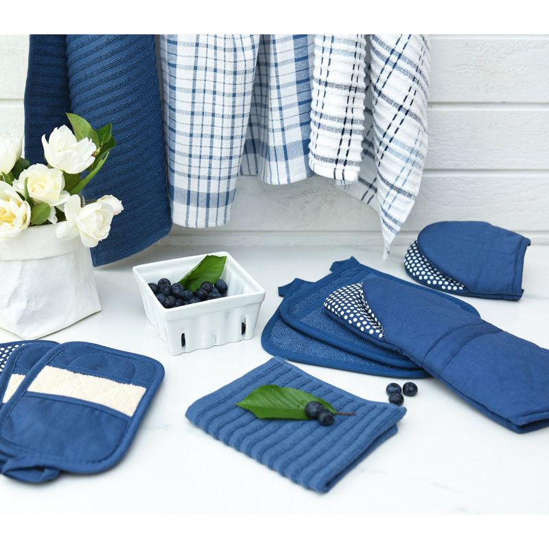 RITZ Cotton Potholder Set, Federal Blue